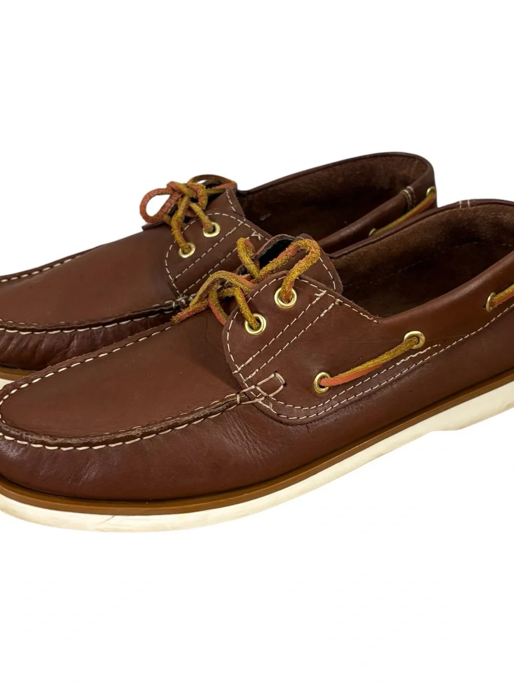 Angelo Pallotta brown leather boat shoes size Men’s Size US 12 EU 45